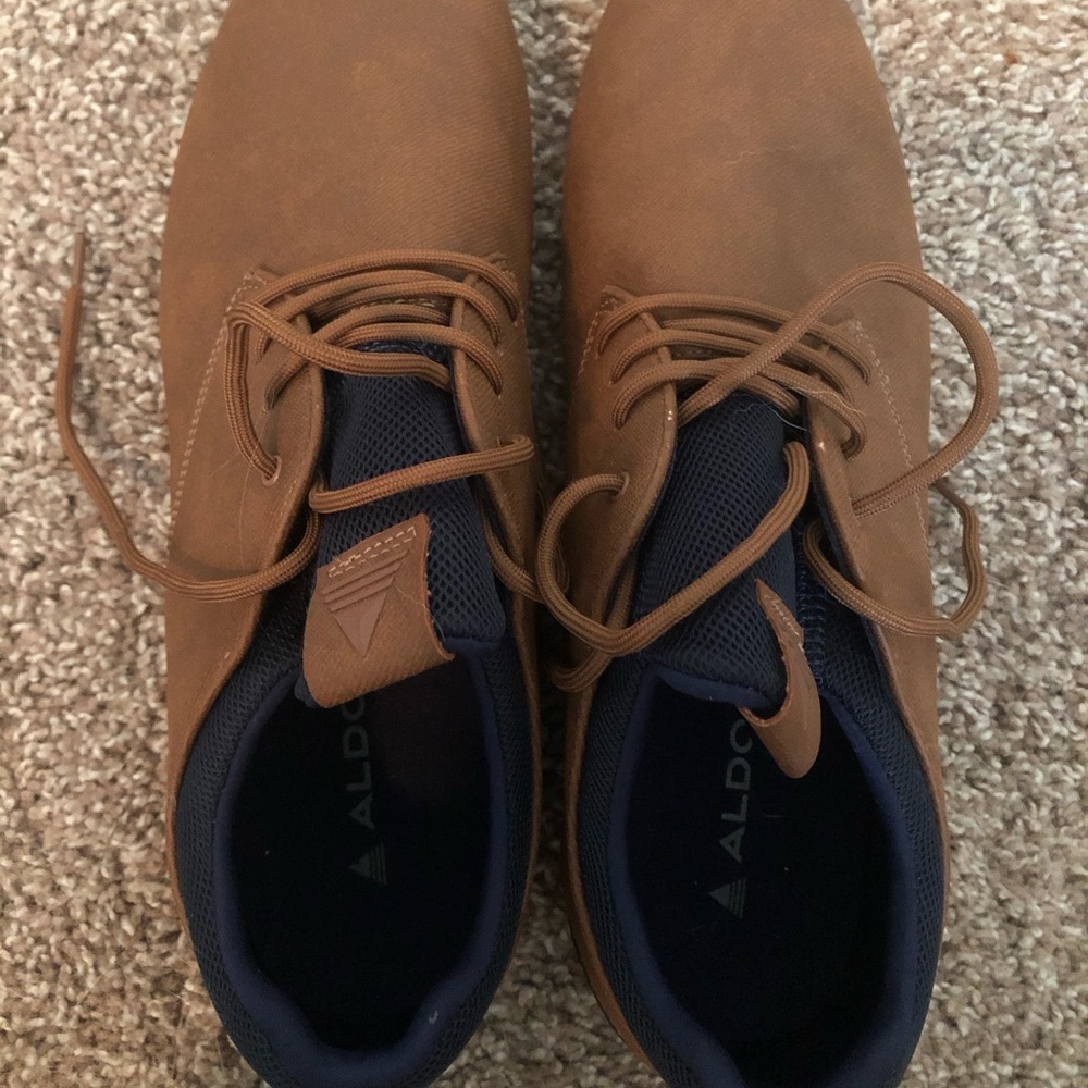 Brown men’s Aldo dress shoes